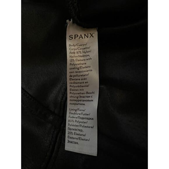 Spanx‎ Black Faux Leather Leggings Women’s Size Medium 2437 - Picture 6 of 10